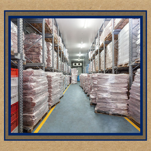 packaging supplies in warehouse